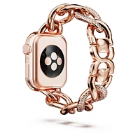 Chain strap, For Apple Watch® 40 mm & 41mm, Rose gold tone, Rose gold-tone finish by SWAROVSKI