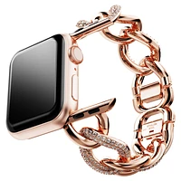 Chain strap, For Apple Watch® 40 mm & 41mm, Rose gold tone, Rose gold-tone finish by SWAROVSKI