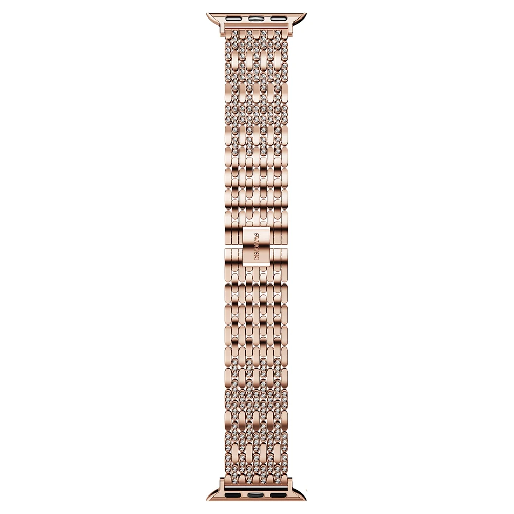 Princess strap, For Apple Watch® 40 mm & 41mm, Rose gold tone, Rose gold-tone finish by SWAROVSKI