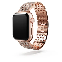 Princess strap, For Apple Watch® 40 mm & 41mm, Rose gold tone, Rose gold-tone finish by SWAROVSKI
