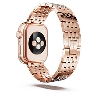 Princess strap, For Apple Watch® 40 mm & 41mm, Rose gold tone, Rose gold-tone finish by SWAROVSKI