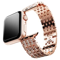 Princess strap, For Apple Watch® 40 mm & 41mm, Rose gold tone, Rose gold-tone finish by SWAROVSKI