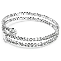 Bangle, Pear cut, White, Mixed metal finish by SWAROVSKI