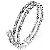 Bangle, Pear cut, White, Mixed metal finish by SWAROVSKI