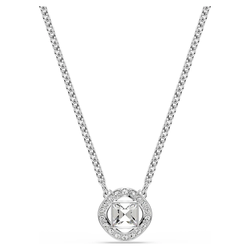 Pendant, Round cut, White, Rhodium plated by SWAROVSKI