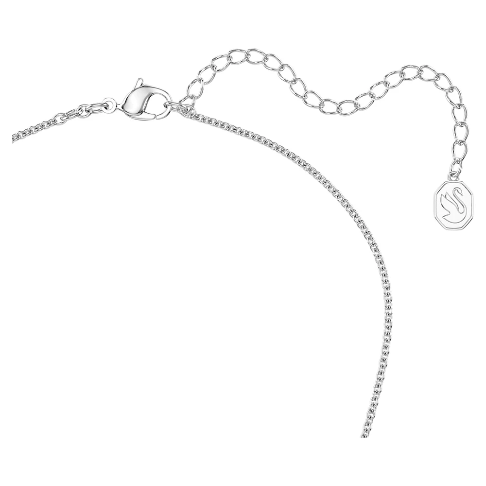 Pendant, Round cut, White, Rhodium plated by SWAROVSKI