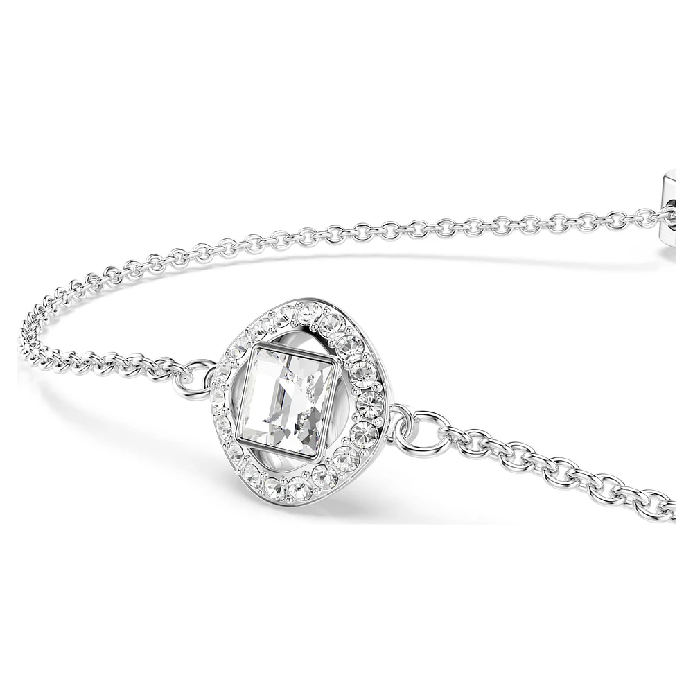Bracelet, Round cut, White, Rhodium plated by SWAROVSKI