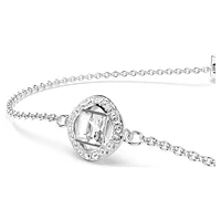 Bracelet, Round cut, White, Rhodium plated by SWAROVSKI
