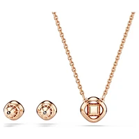 Set, Round cut, White, Rose gold-tone plated by SWAROVSKI