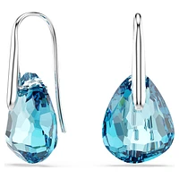 Drop earrings, Blue, Rhodium plated by SWAROVSKI