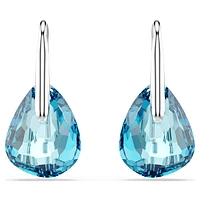 Drop earrings, Blue, Rhodium plated by SWAROVSKI