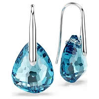 Drop earrings, Blue, Rhodium plated by SWAROVSKI