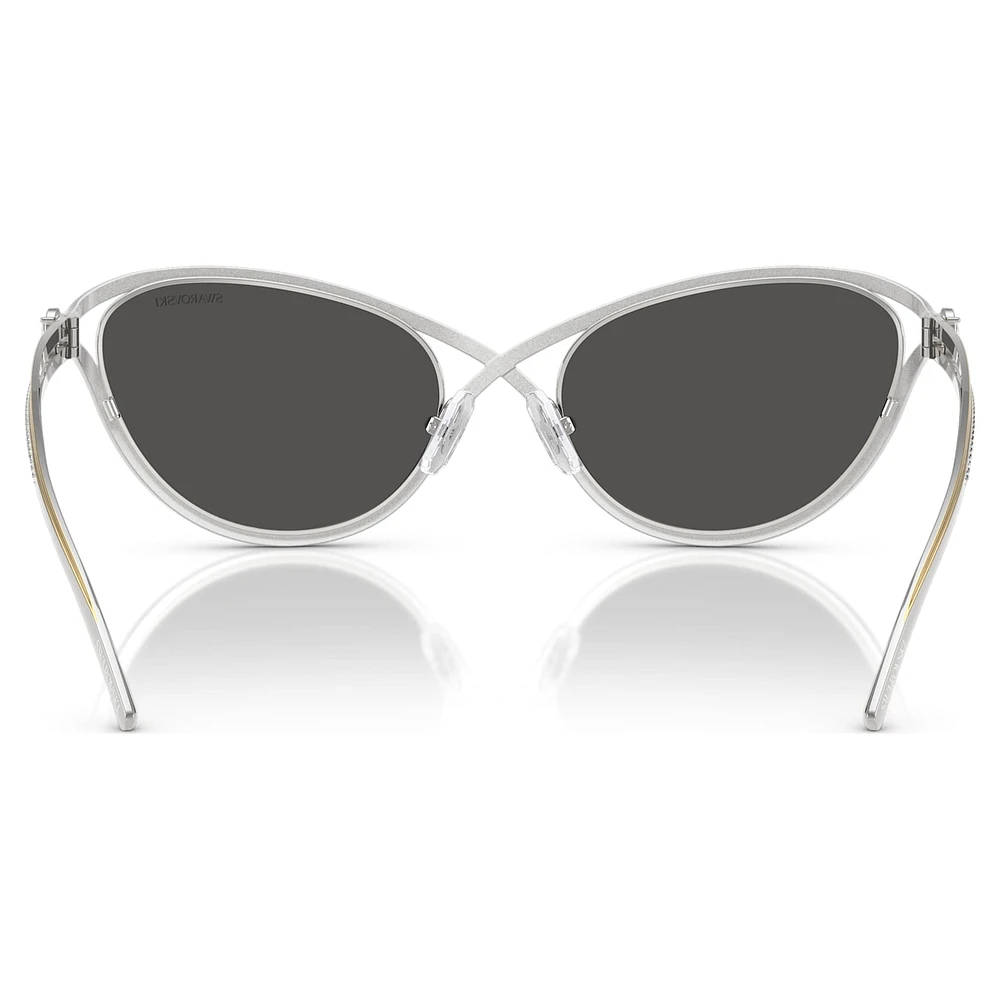 Sunglasses, Cat-Eye shape, SK7025, Silver Tone by SWAROVSKI