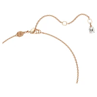 Insigne pendant, Cross, White, Rose gold-tone plated by SWAROVSKI