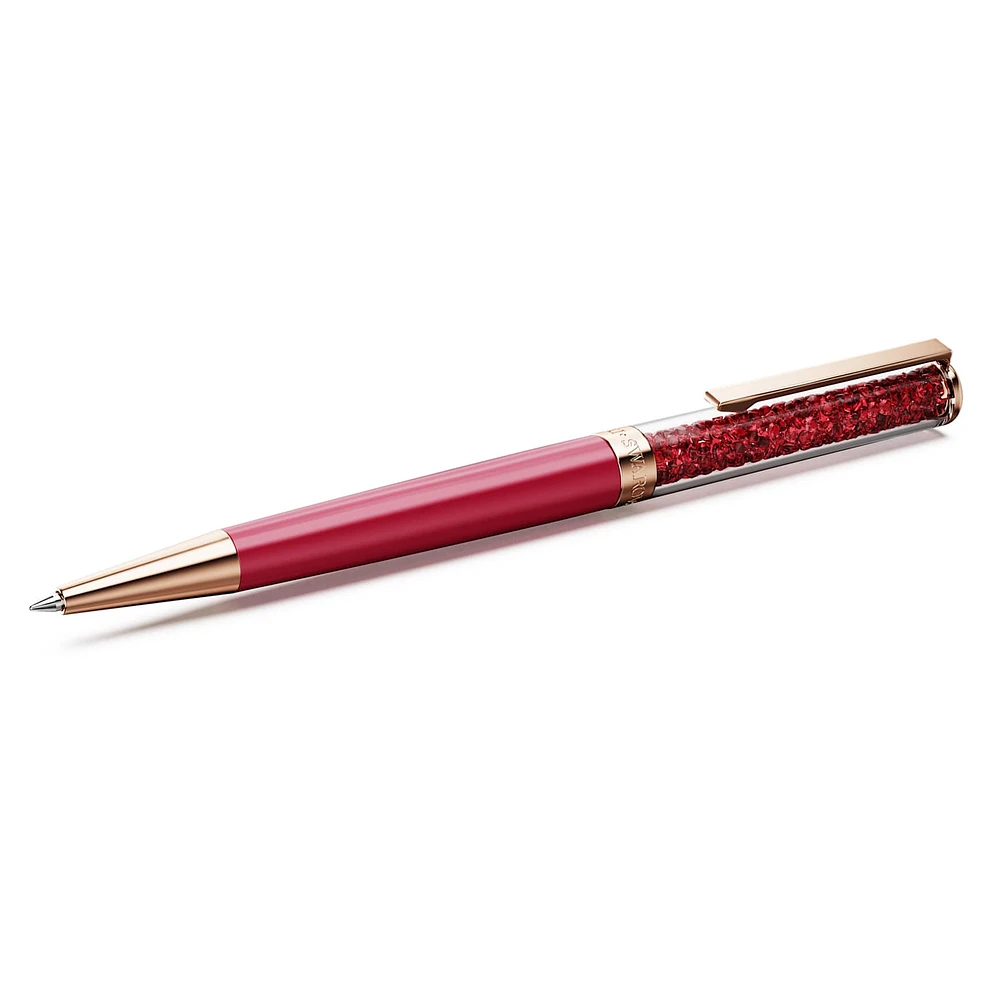 Crystalline ballpoint pen, Red, Pink lacquered, rose gold-tone plated by SWAROVSKI