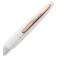 Crystalline Nova rollerball pen, White, Rose gold-tone plated by SWAROVSKI