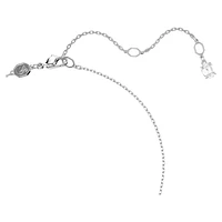 Matrix pendant, Baguette cut, Knot, White, Rhodium plated by SWAROVSKI