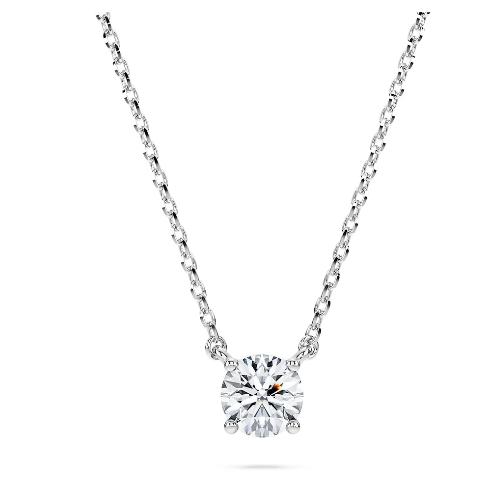 Eternity pendant, Lab-grown diamonds 0.5 ct tw, Round shape, Sterling silver by SWAROVSKI