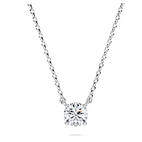 Eternity pendant, Lab-grown diamonds 0.5 ct tw, Round shape, Sterling silver by SWAROVSKI