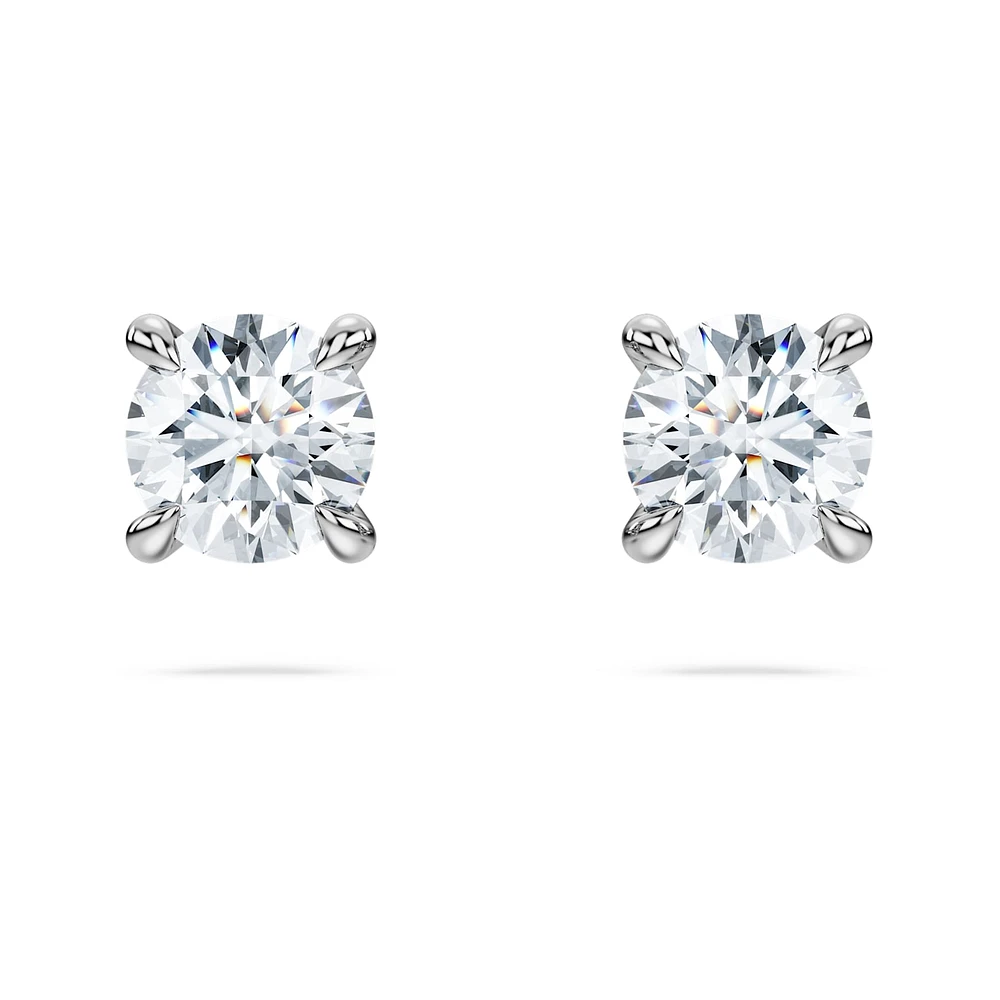 Eternity stud earrings, Lab-grown diamonds 0.52 ct tw, Round shape, Sterling silver by SWAROVSKI