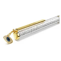 Crystalline Silk ballpoint pen, Evil eye, Gold tone, Mixed metal finish by SWAROVSKI