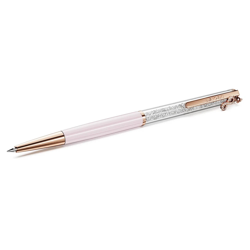 Crystalline Silk ballpoint pen, Infinity, Pink lacquered, rose gold-tone plated by SWAROVSKI