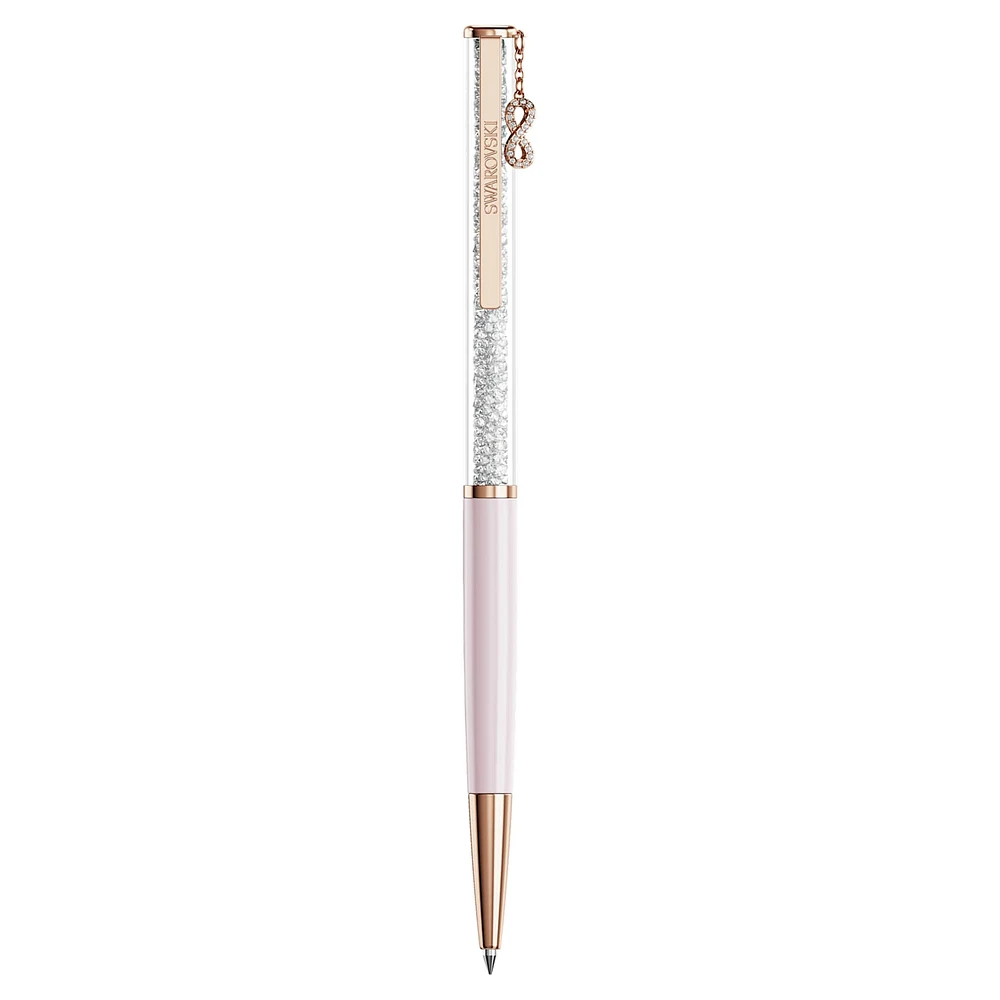 Crystalline Silk ballpoint pen, Infinity, Pink lacquered, rose gold-tone plated by SWAROVSKI