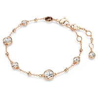 Imber bracelet, Round cut, White, Rose gold-tone plated by SWAROVSKI