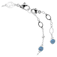 Imber bracelet, Round cut, Blue, Rhodium plated by SWAROVSKI