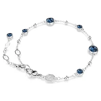 Imber bracelet, Round cut, Blue, Rhodium plated by SWAROVSKI