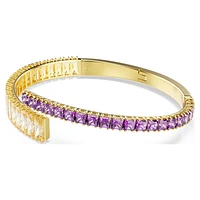 Matrix bangle, Mixed cuts, Multicoloured, Gold-tone plated by SWAROVSKI