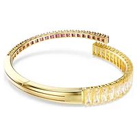 Matrix bangle, Mixed cuts, Multicoloured, Gold-tone plated by SWAROVSKI