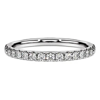 Eternity band ring, Lab-grown diamonds 0.43 ct tw, Round shape, Sterling silver by SWAROVSKI