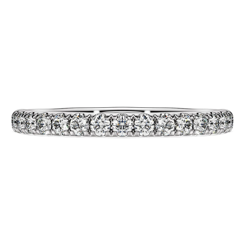 Eternity band ring, Lab-grown diamonds 0.43 ct tw, Round shape, Sterling silver by SWAROVSKI