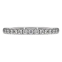 Eternity band ring, Lab-grown diamonds 0.43 ct tw, Round shape, Sterling silver by SWAROVSKI