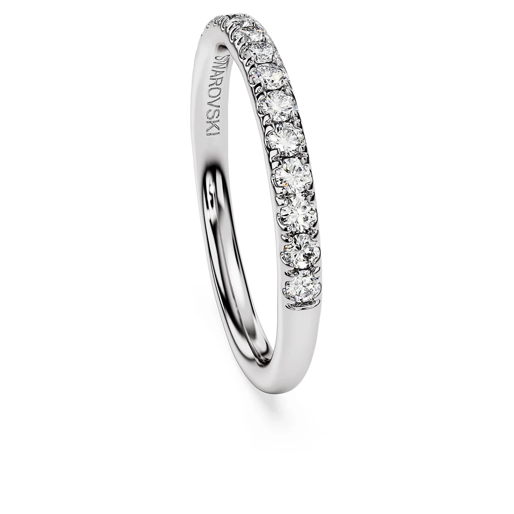 Eternity band ring, Lab-grown diamonds 0.43 ct tw, Round shape, Sterling silver by SWAROVSKI