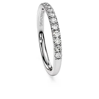 Eternity band ring, Lab-grown diamonds 0.43 ct tw, Round shape, Sterling silver by SWAROVSKI