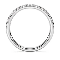 Eternity band ring, Lab-grown diamonds 0.43 ct tw, Round shape, Sterling silver by SWAROVSKI