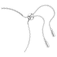 Matrix bracelet, Baguette cut, Knot, White, Rhodium plated by SWAROVSKI
