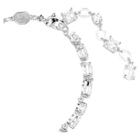 Mesmera bracelet, Mixed cuts, White, Rhodium plated by SWAROVSKI