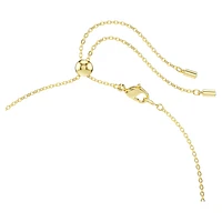 Constella necklace, Mixed cuts, Green, Gold-tone plated by SWAROVSKI