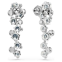 Constella drop earrings, Mixed cuts, White, Rhodium plated by SWAROVSKI