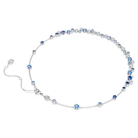 Constella necklace, Mixed cuts, Blue, Rhodium plated by SWAROVSKI