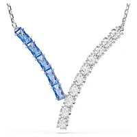 Matrix pendant, Mixed cuts, Blue, Rhodium plated by SWAROVSKI