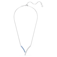 Matrix pendant, Mixed cuts, Blue, Rhodium plated by SWAROVSKI