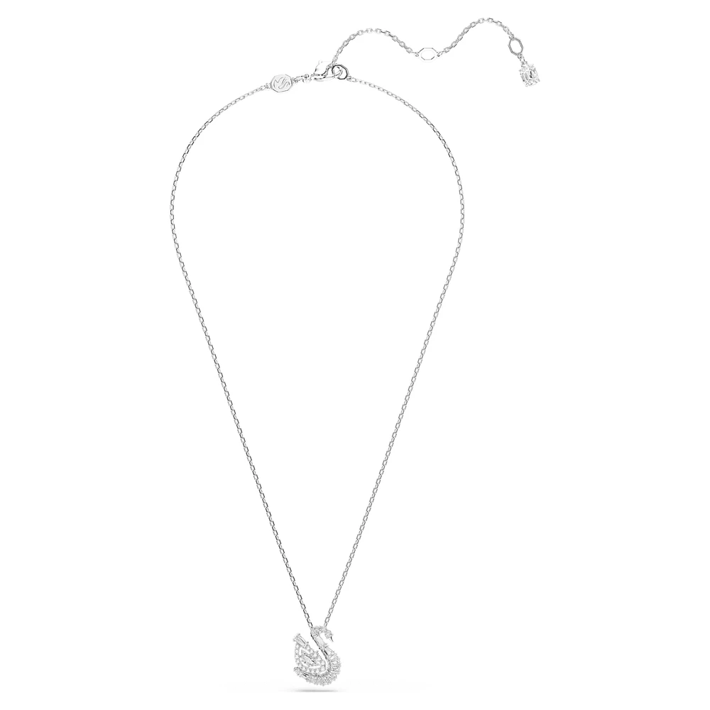 Swan pendant, Mixed cuts, Swan, White by SWAROVSKI