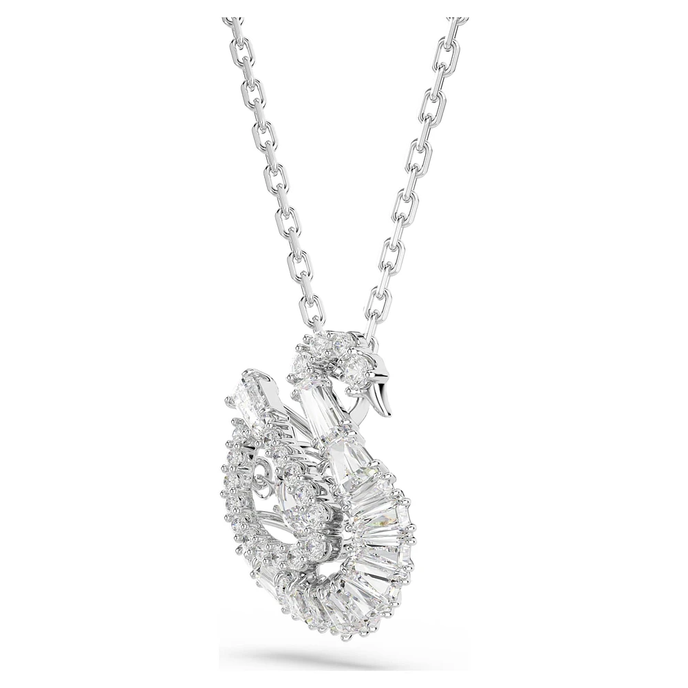 Swan pendant, Mixed cuts, Swan, White by SWAROVSKI