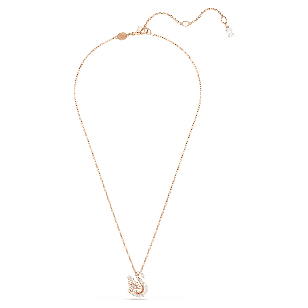 Swan pendant, Mixed cuts, Swan, Pink by SWAROVSKI