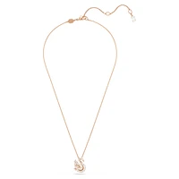 Swan pendant, Mixed cuts, Swan, Pink by SWAROVSKI