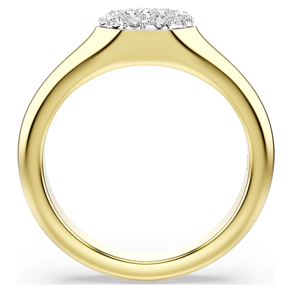 Dextera ring, Mixed cuts, White, Gold-tone plated by SWAROVSKI
